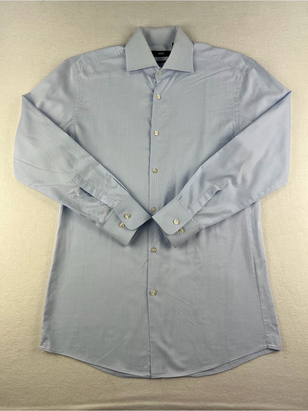 Hugo Boss Mens Sharp Fit Dress Shirt Long Sleeve Buttons Down Size 15.5